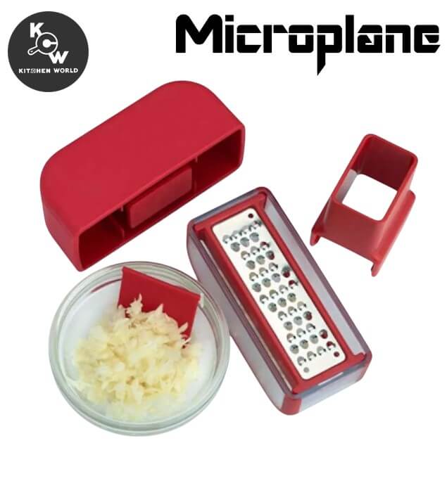 ชุดมีดบดและหั่นกระเทียม Microplane 48148 สีแดง